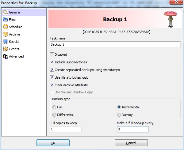 Скриншот 2 программы Cobian Backup