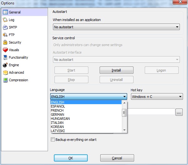 Скриншот 3 программы Cobian Backup