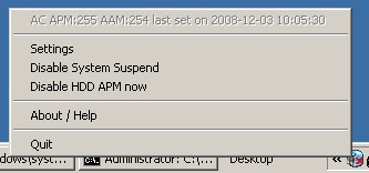 Скриншот 2 программы quietHDD