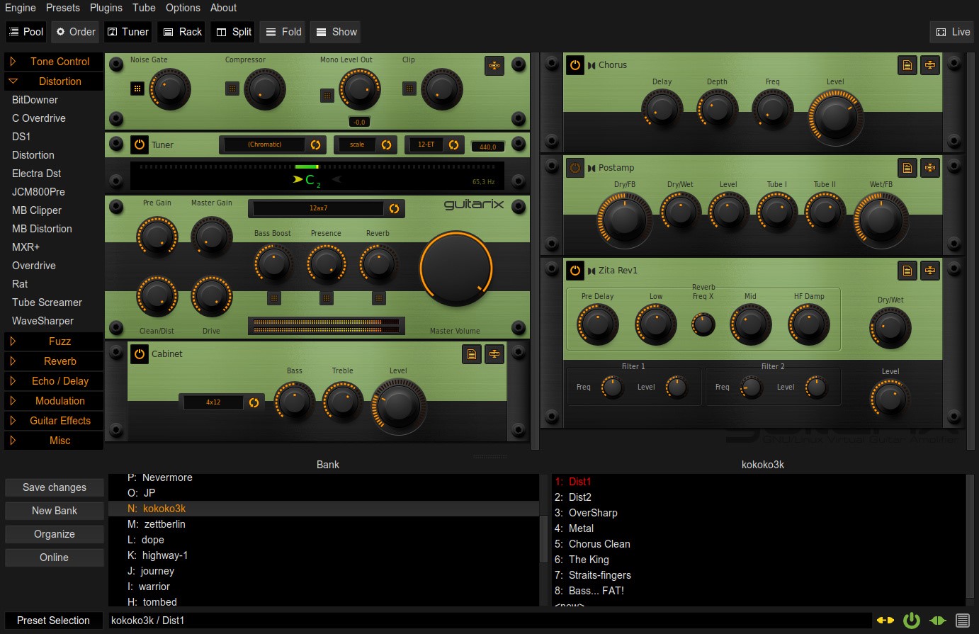 Скриншот 2 программы Guitarix