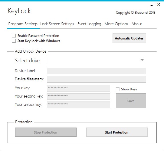 Скриншот 2 программы KeyLock