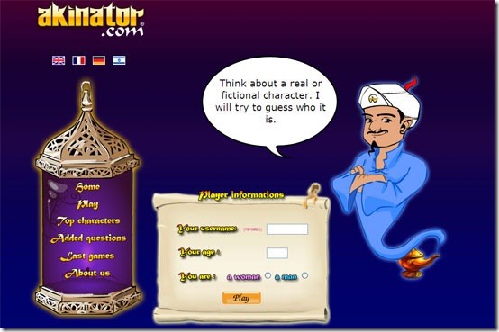 Скриншот 1 программы Akinator