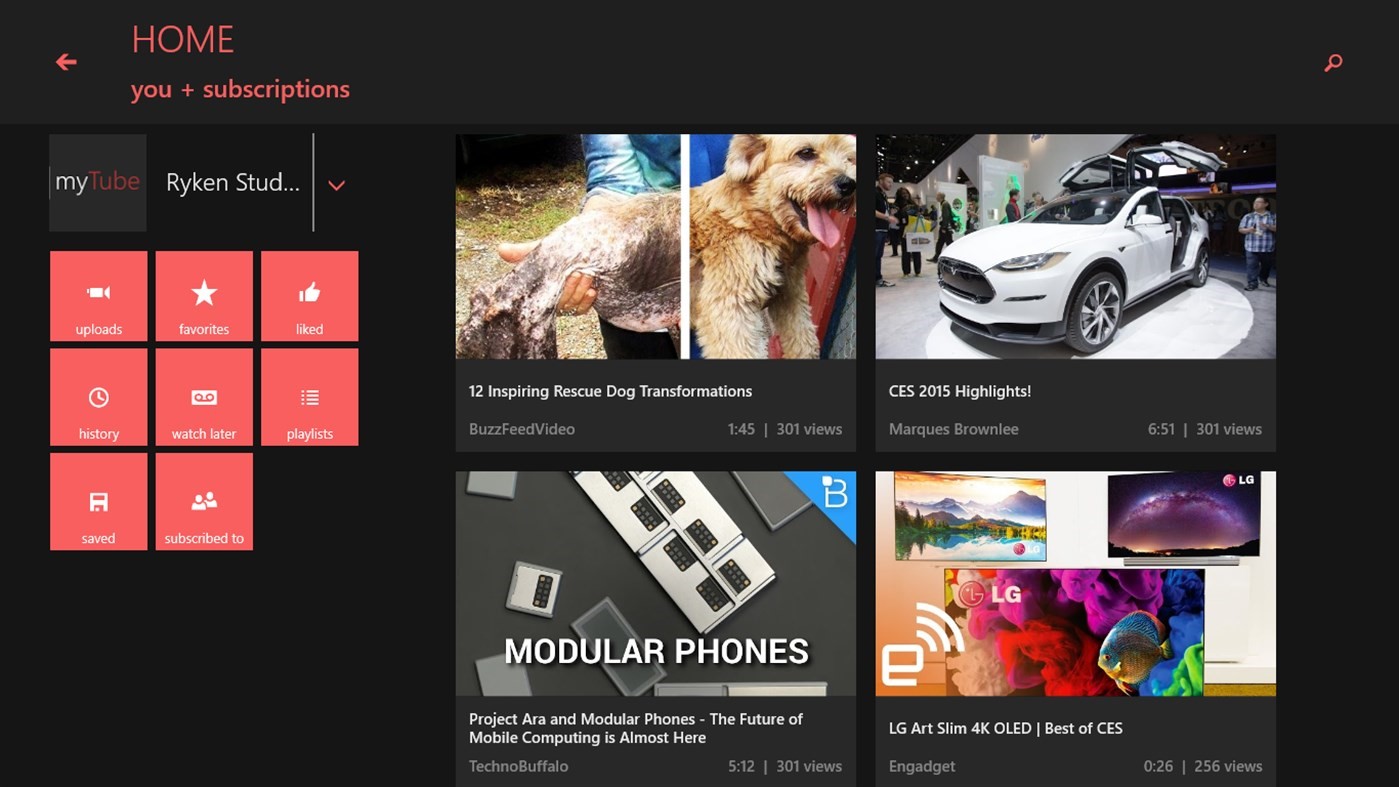Скриншот 2 программы myTube