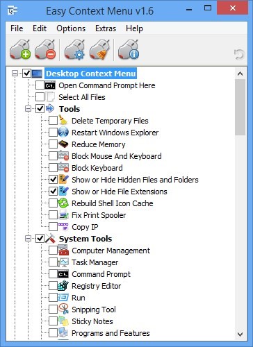 Скриншот 2 программы Easy Context Menu