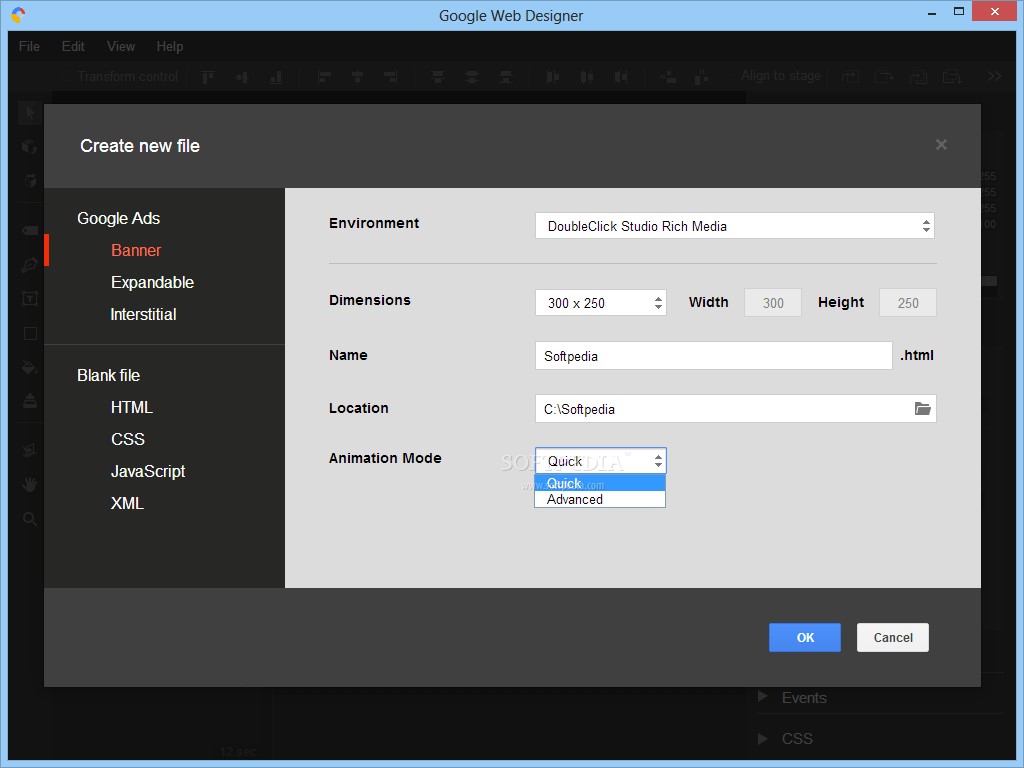 Скриншот 2 программы Google Web Designer