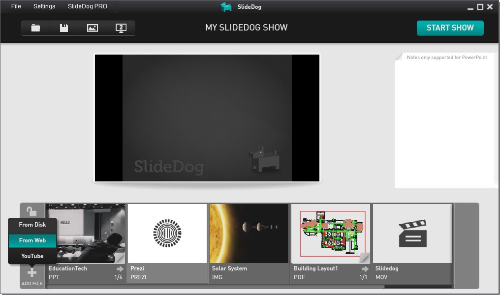 Скриншот 3 программы SlideDog