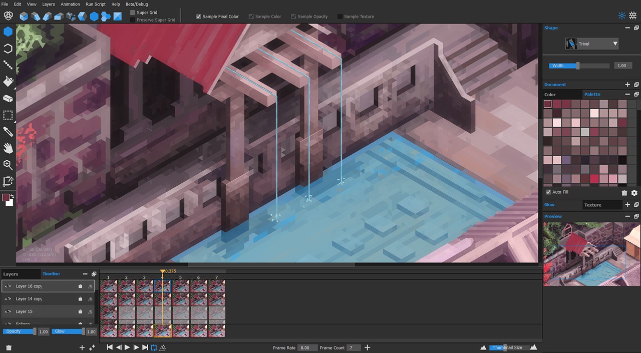 Скриншот 1 программы Marmoset Hexels 2