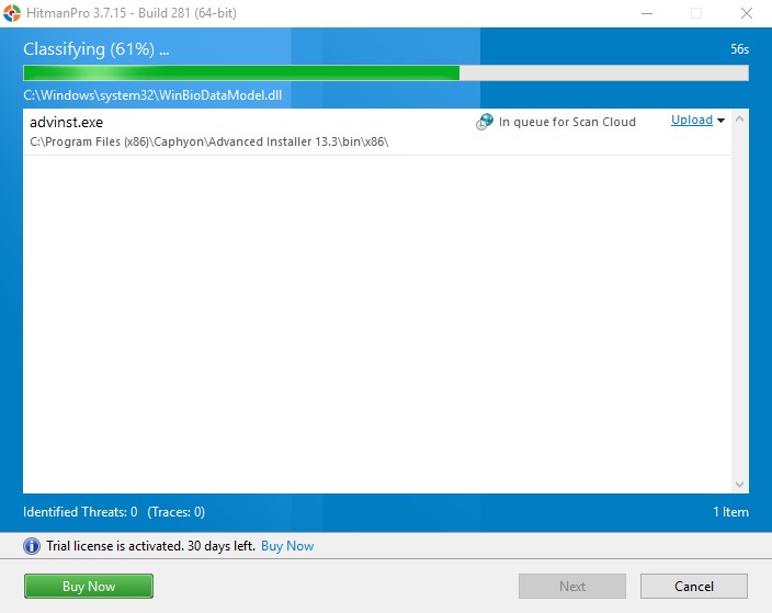 Скриншот 2 программы HitmanPro