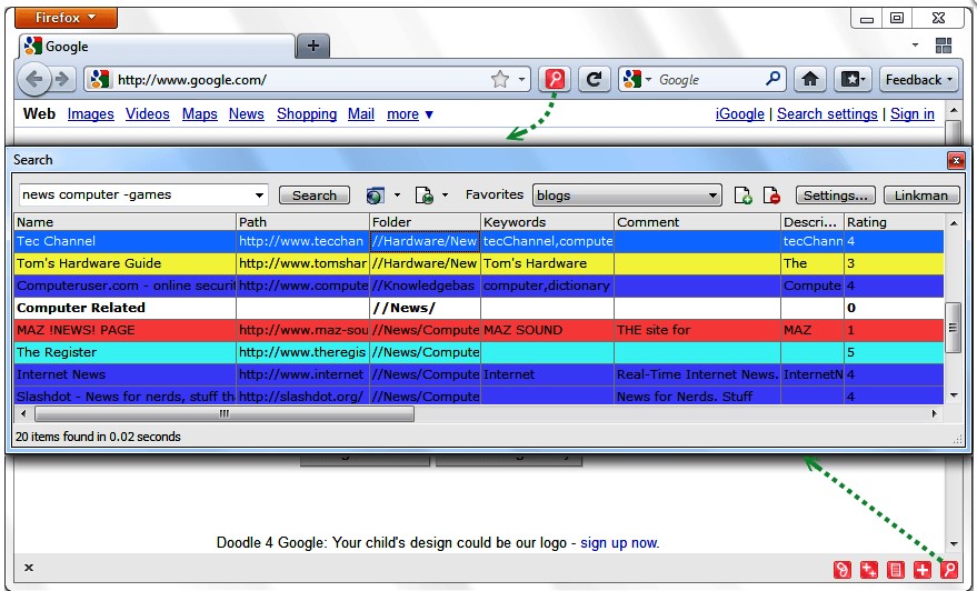 Скриншот 2 программы Linkman