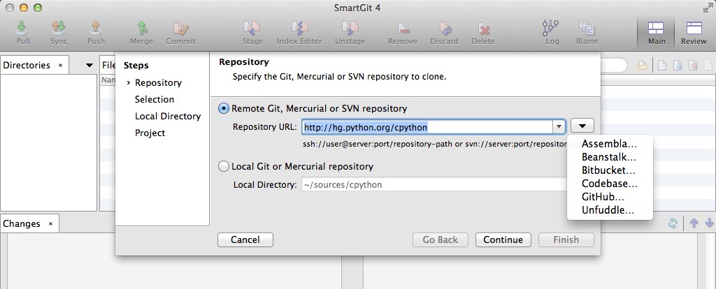 Скриншот 2 программы SmartGit