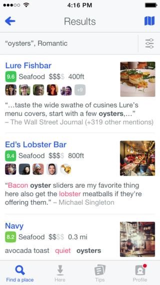 Скриншот 2 программы foursquare