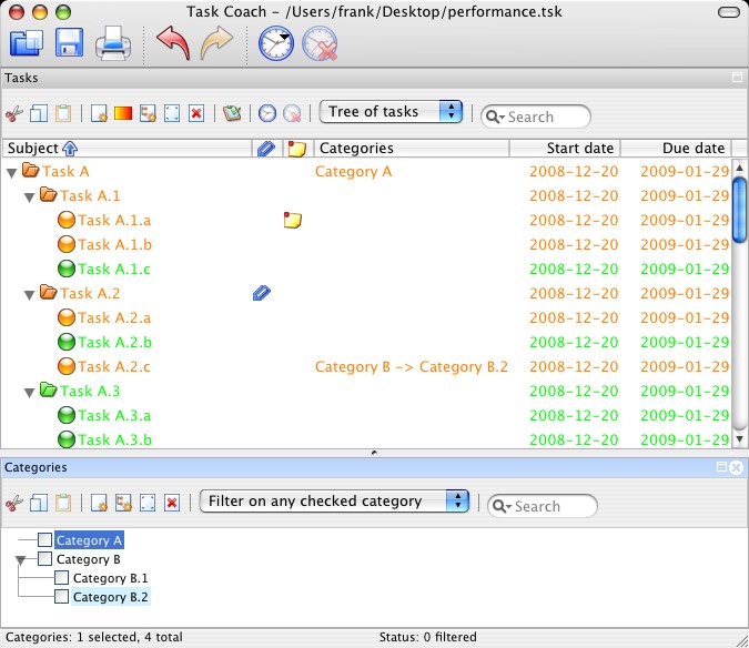 Скриншот 2 программы Task Coach