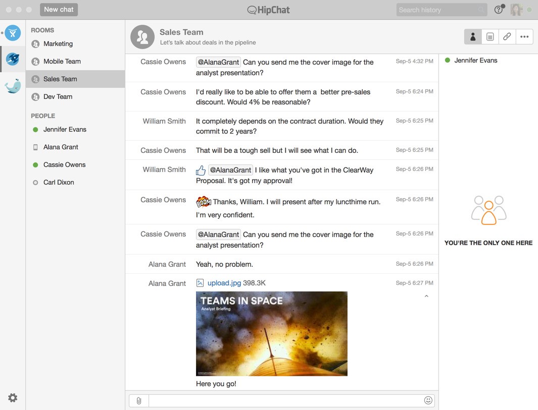 Скриншот 3 программы HipChat