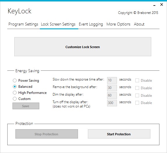 Скриншот 3 программы KeyLock