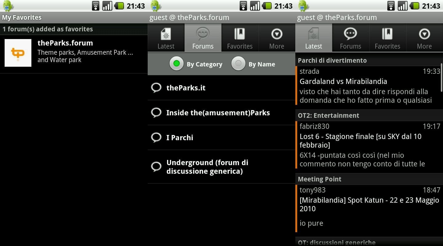 Скриншот 1 программы Tapatalk