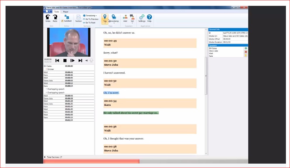 Скриншот 1 программы Transcriber Pro