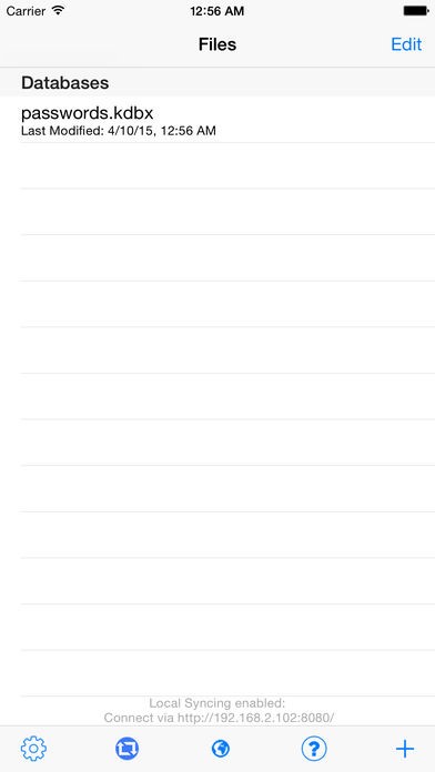 Скриншот 2 программы KeePass Touch