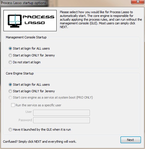 Скриншот 3 программы Process Lasso