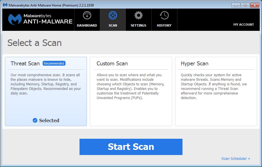 Скриншот 3 программы Malwarebytes Anti-Malware