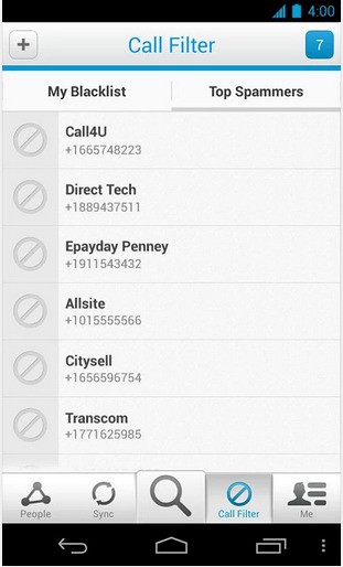 Скриншот 1 программы Truecaller