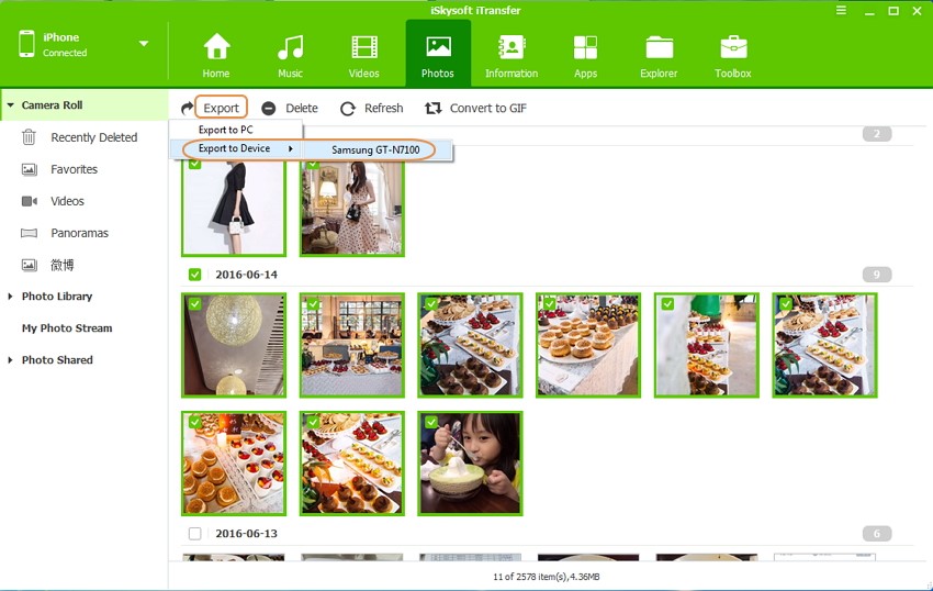 Скриншот 2 программы iSkysoft iTransfer