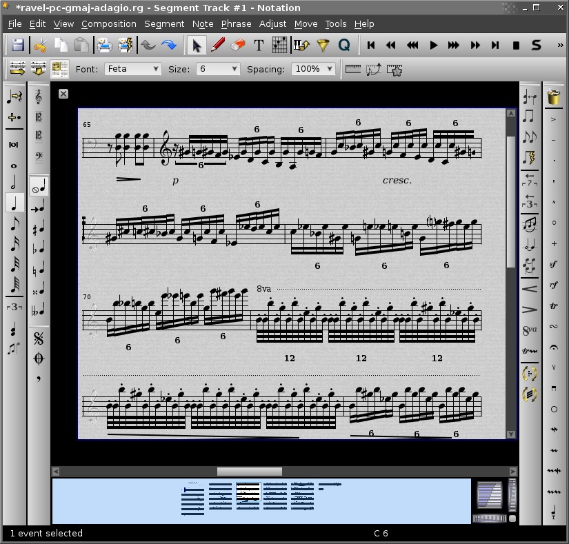 Скриншот 1 программы Rosegarden