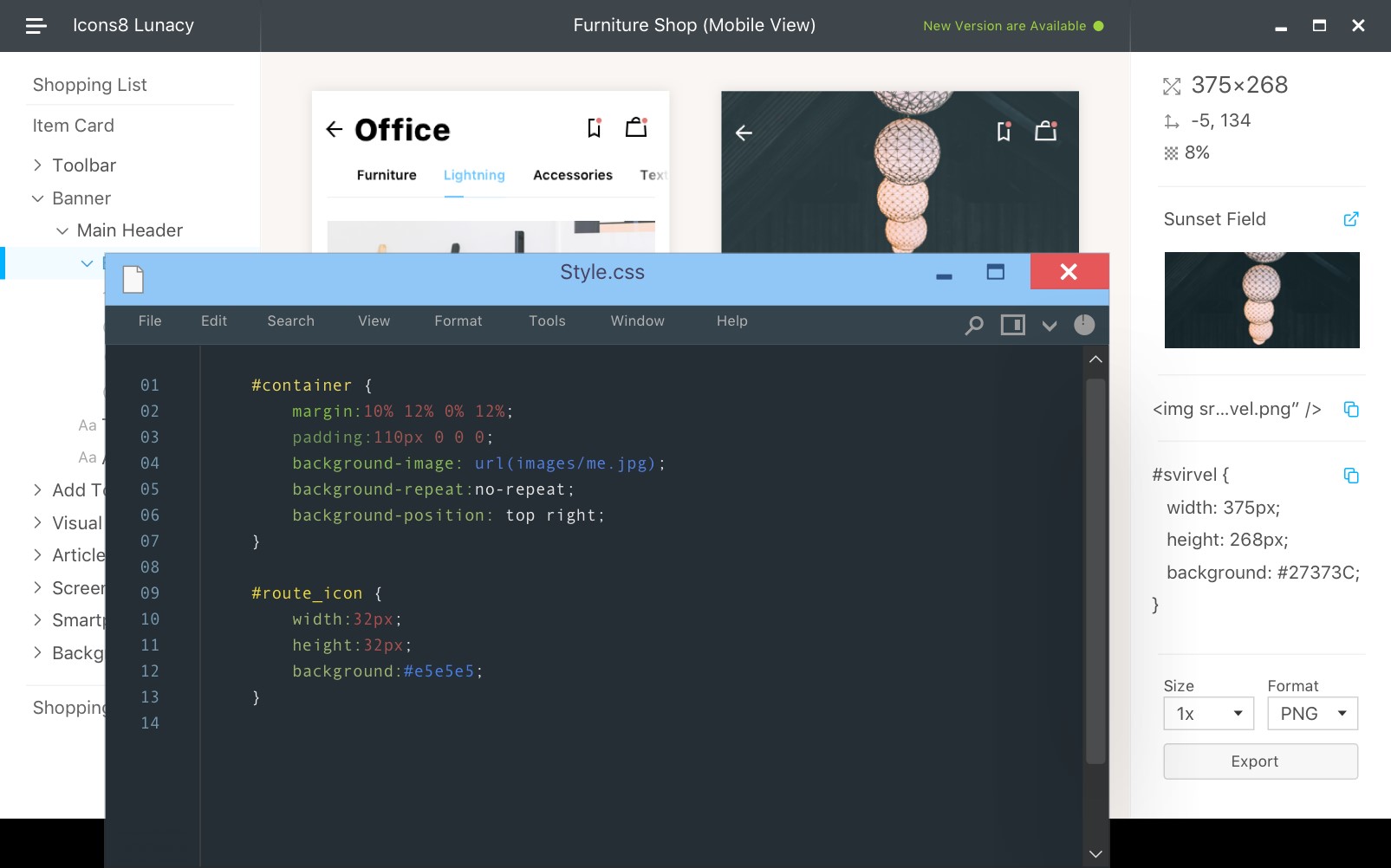 Скриншот 3 программы Icons8 Lunacy