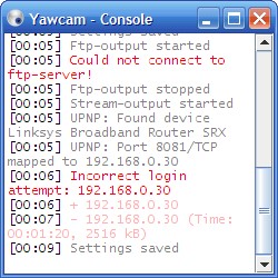 Скриншот 3 программы Yawcam