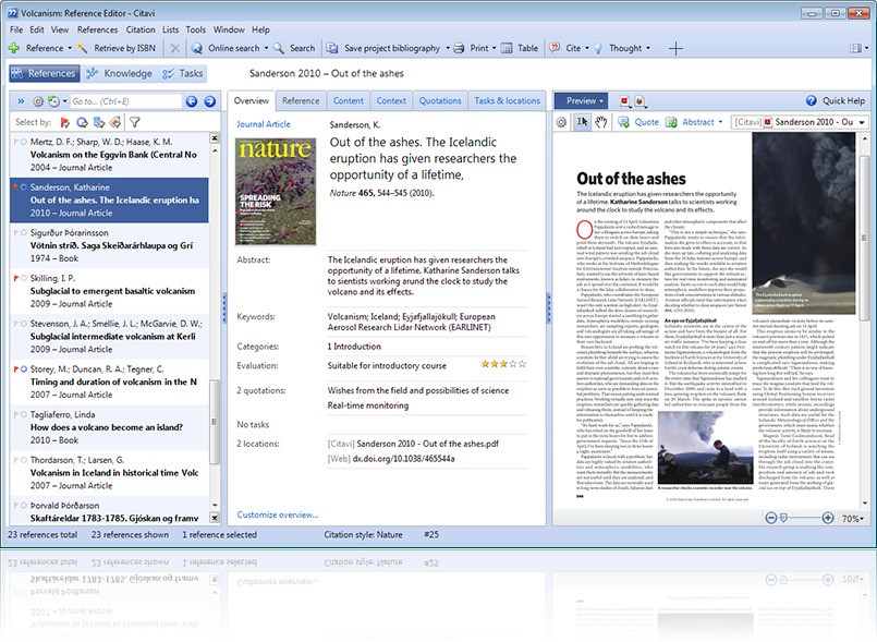 Скриншот 2 программы Citavi