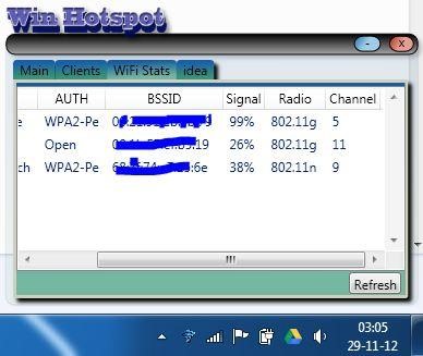 Скриншот 3 программы Winhotspot