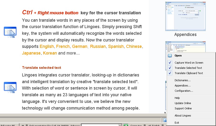 Скриншот 2 программы Lingoes
