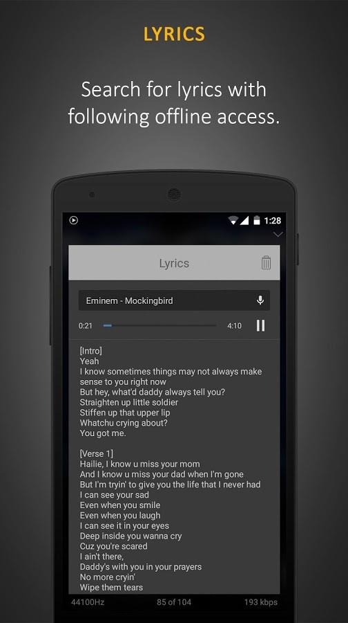 Скриншот 1 программы Stellio Music Player