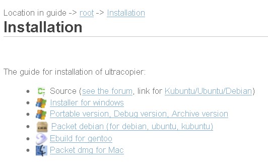 Скриншот 2 программы Ultracopier