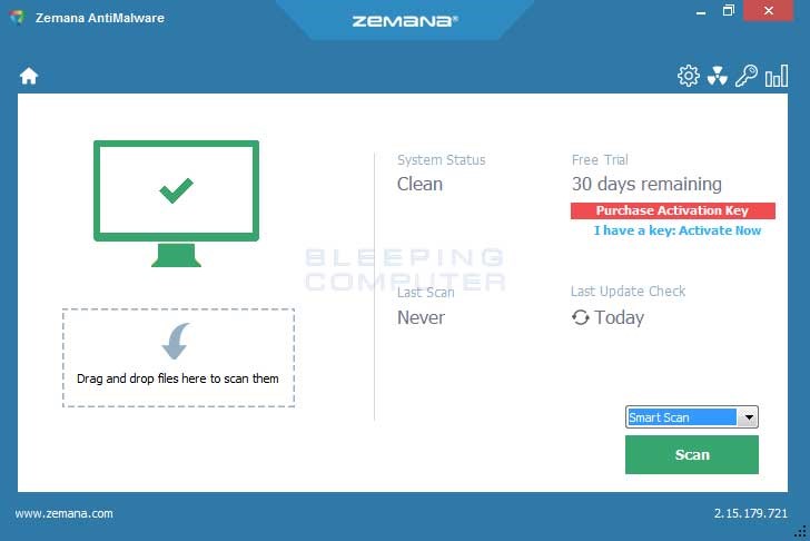 Скриншот 1 программы Zemana AntiMalware