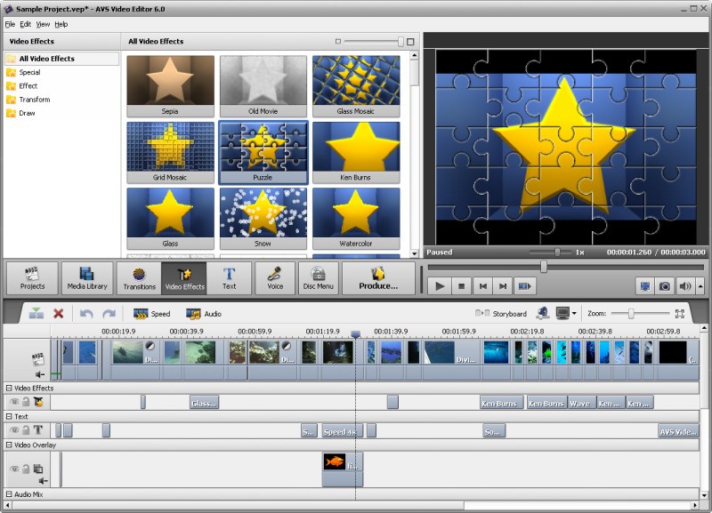 Скриншот 1 программы AVS Video Editor