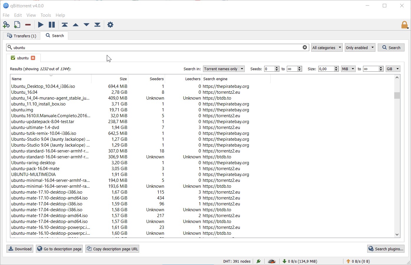 Скриншот 3 программы qBittorrent