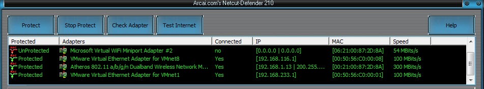 Скриншот 1 программы Netcut Defender