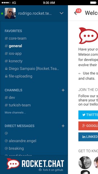 Скриншот 2 программы Rocket.Chat