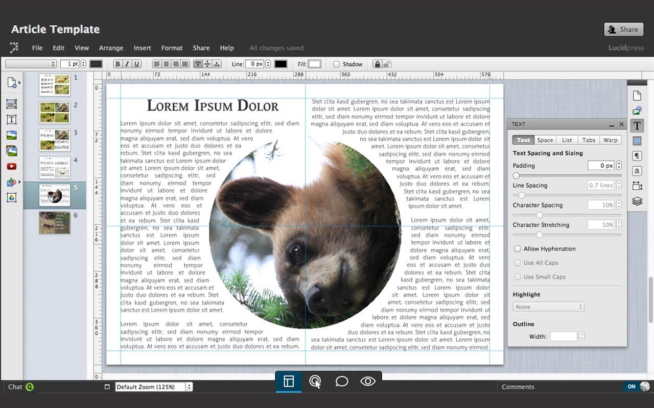 Скриншот 2 программы Lucidpress