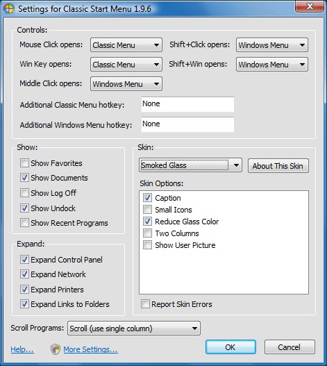 Скриншот 3 программы Classic Shell