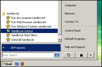 Скриншот 2 программы Sandboxie