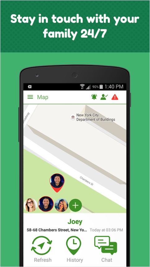 Скриншот 3 программы Fameelee - Family Locator