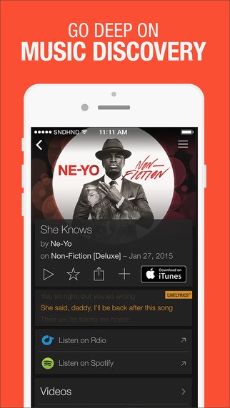 Скриншот 2 программы SoundHound