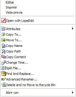 Скриншот 2 программы FileMenu Tools