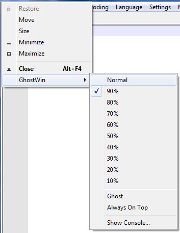 Скриншот 1 программы GhostWin