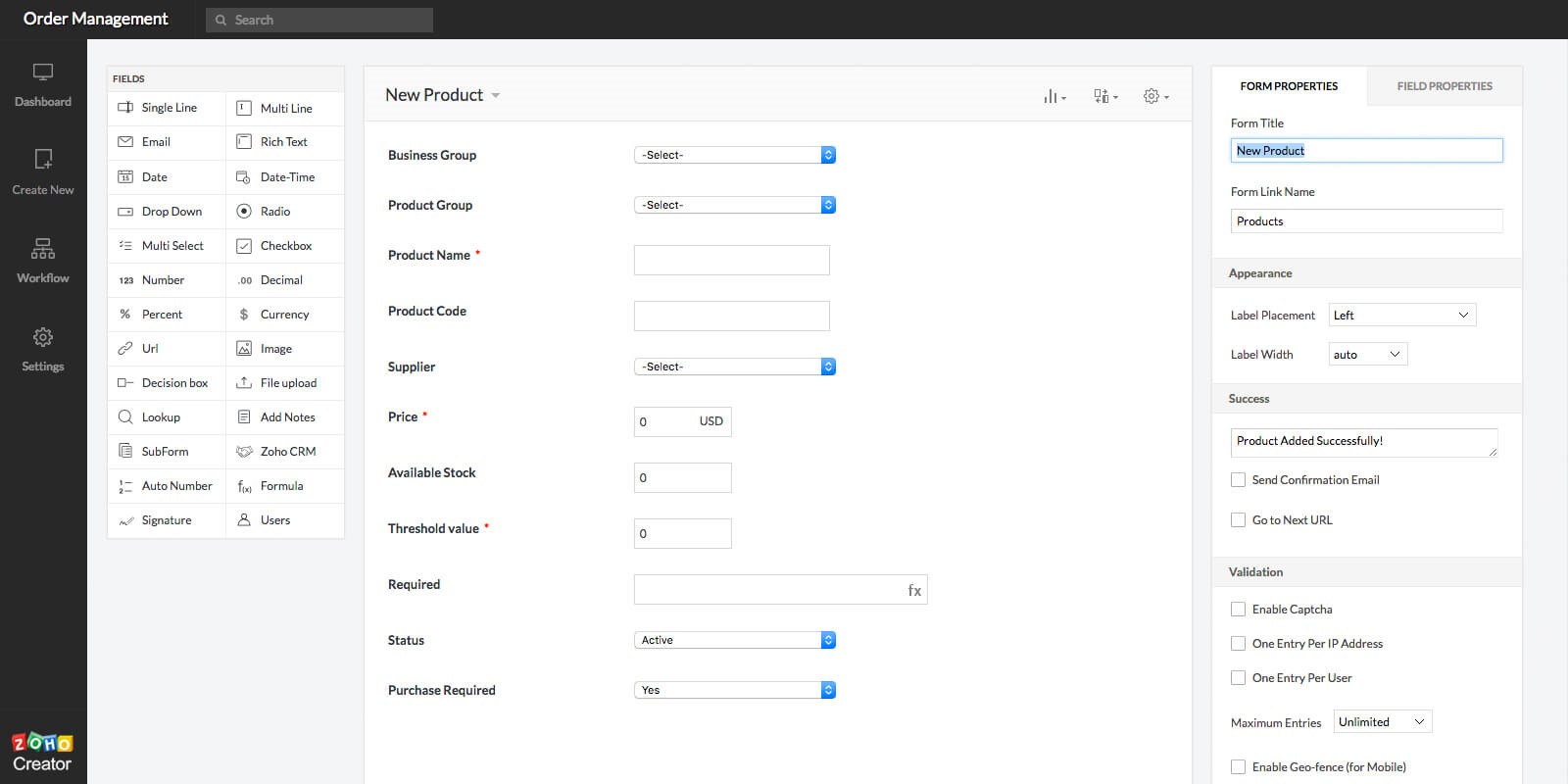 Скриншот 2 программы Zoho Creator