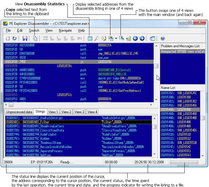 Скриншот 3 программы PE Explorer