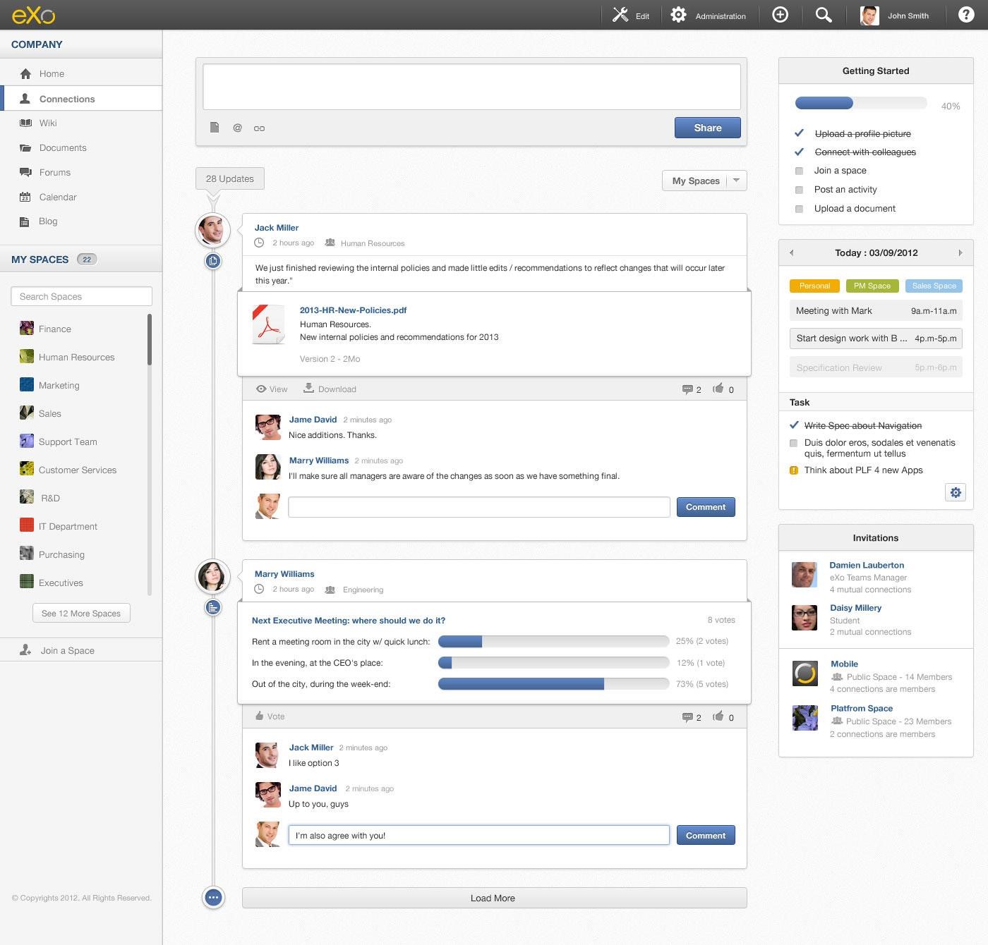 Скриншот 2 программы eXo Platform
