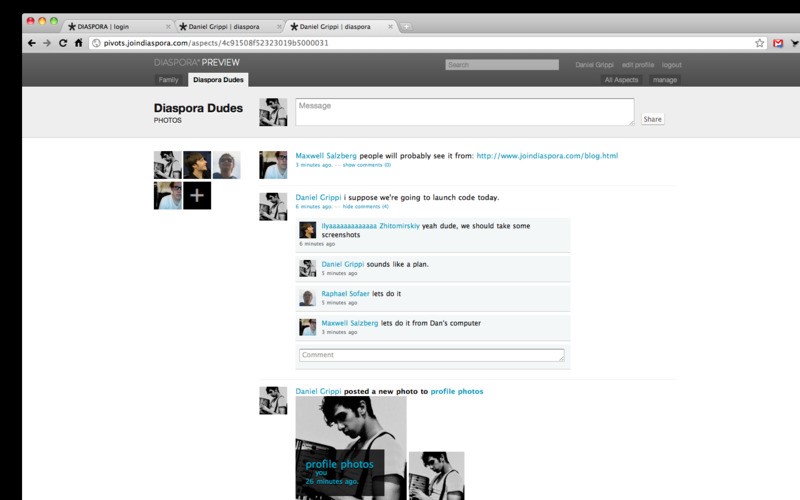 Скриншот 3 программы Diaspora
