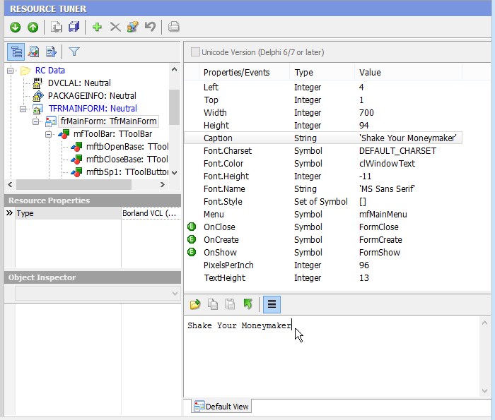 Скриншот 3 программы Resource Tuner